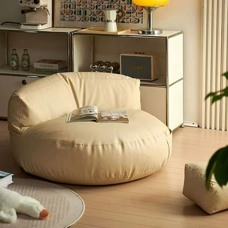 Retro Leather Semicircular Bean Bag Sofa