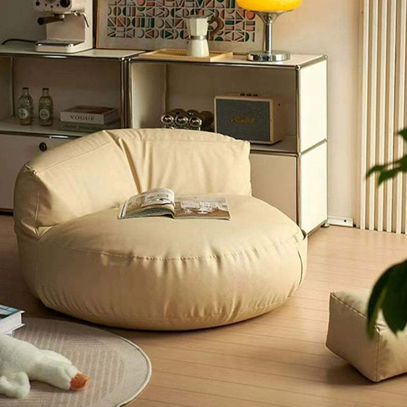 Retro Leather Semicircular Bean Bag Sofa