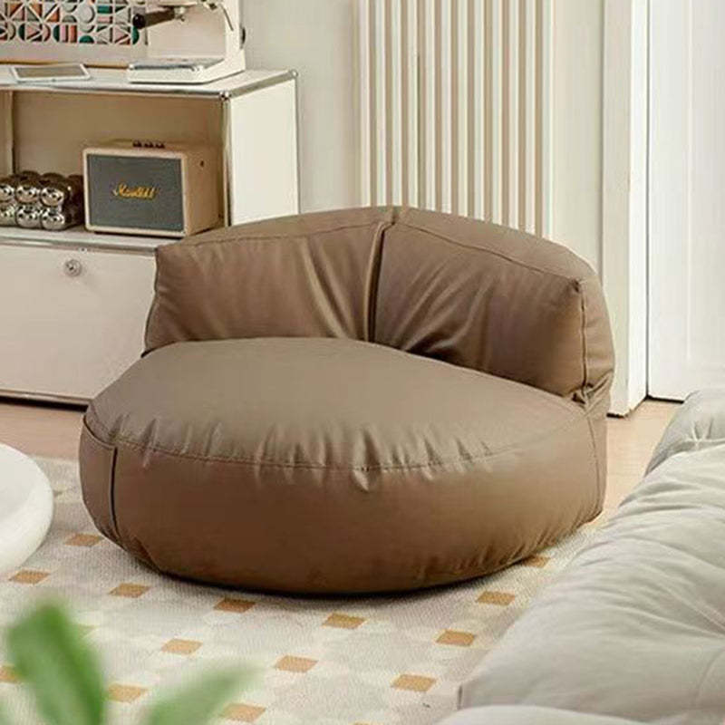 Retro Leather Semicircular Bean Bag Sofa