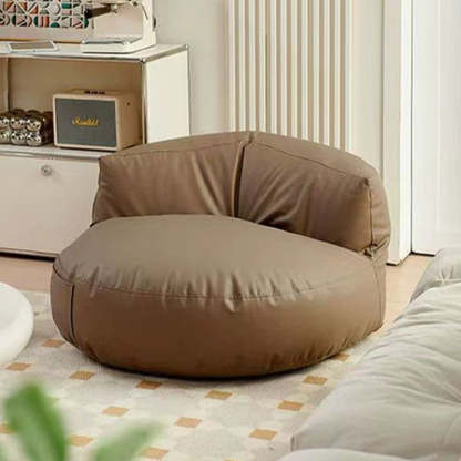 Retro Leather Semicircular Bean Bag Sofa