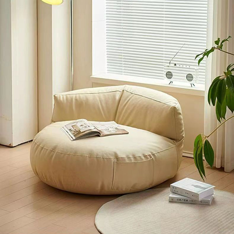 Retro Leather Semicircular Bean Bag Sofa