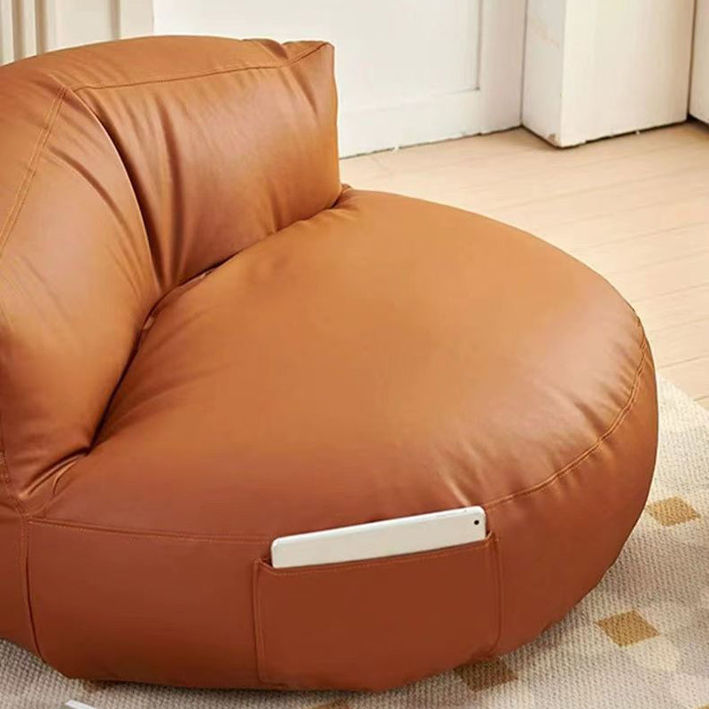 Retro Leather Semicircular Bean Bag Sofa