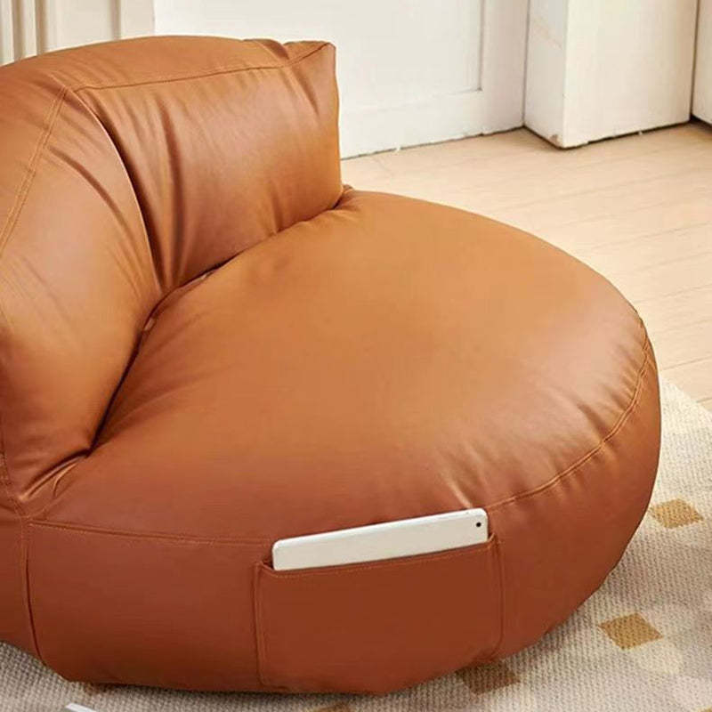 Retro Leather Semicircular Bean Bag Sofa