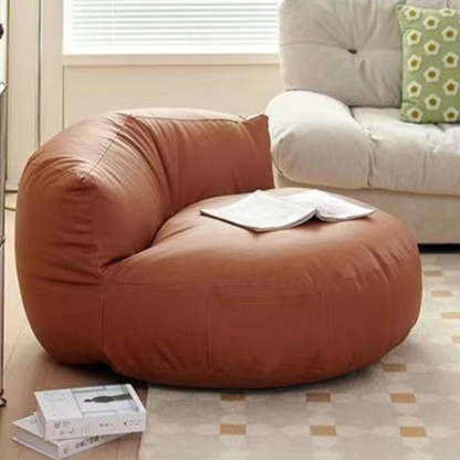 Retro Leather Semicircular Bean Bag Sofa