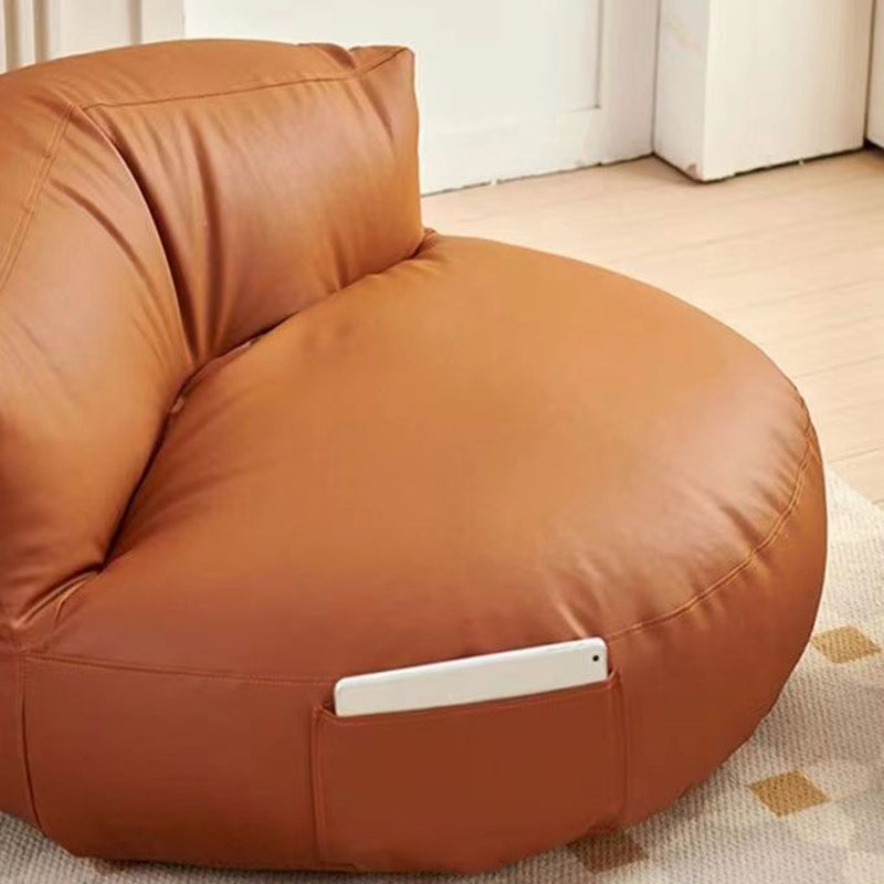 Retro Leather Semicircular Bean Bag Sofa
