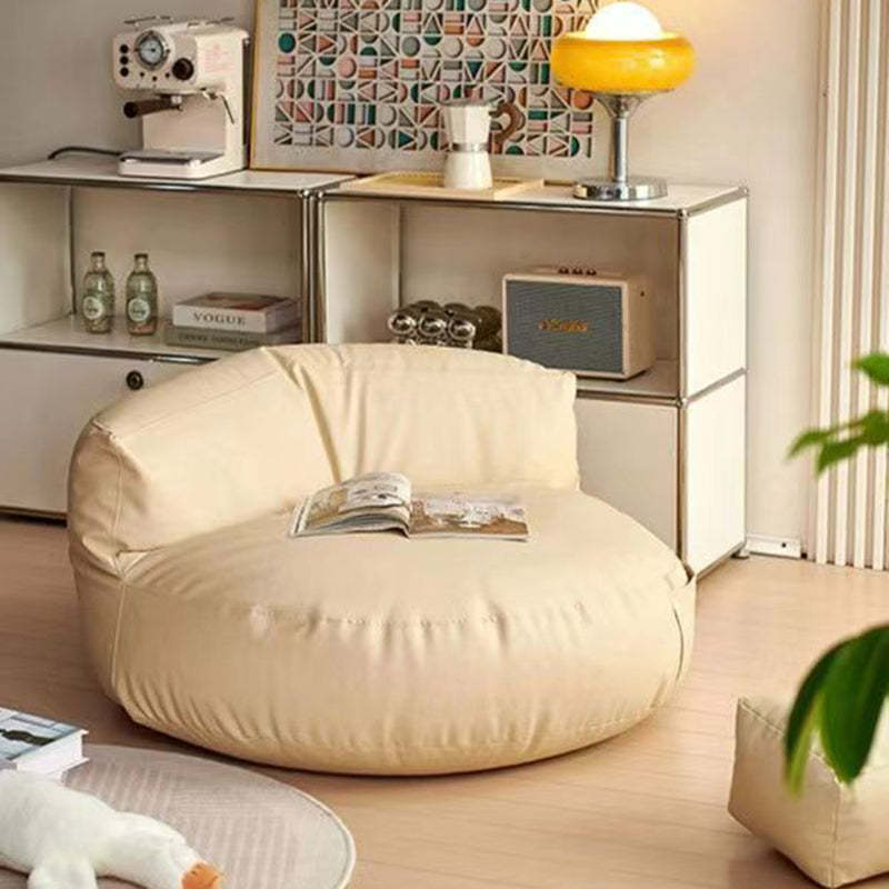 Retro Leather Semicircular Bean Bag Sofa