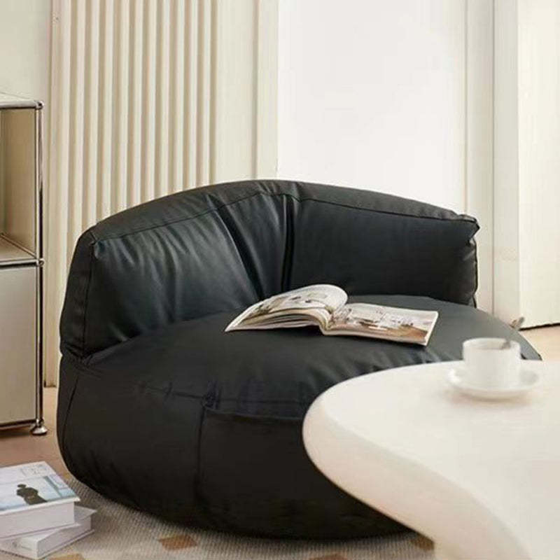 Retro Leather Semicircular Bean Bag Sofa
