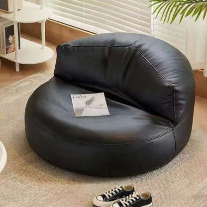 Retro Leather Semicircular Bean Bag Sofa