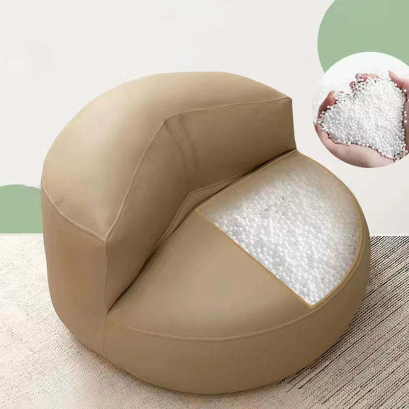 Retro Leather Semicircular Bean Bag Sofa