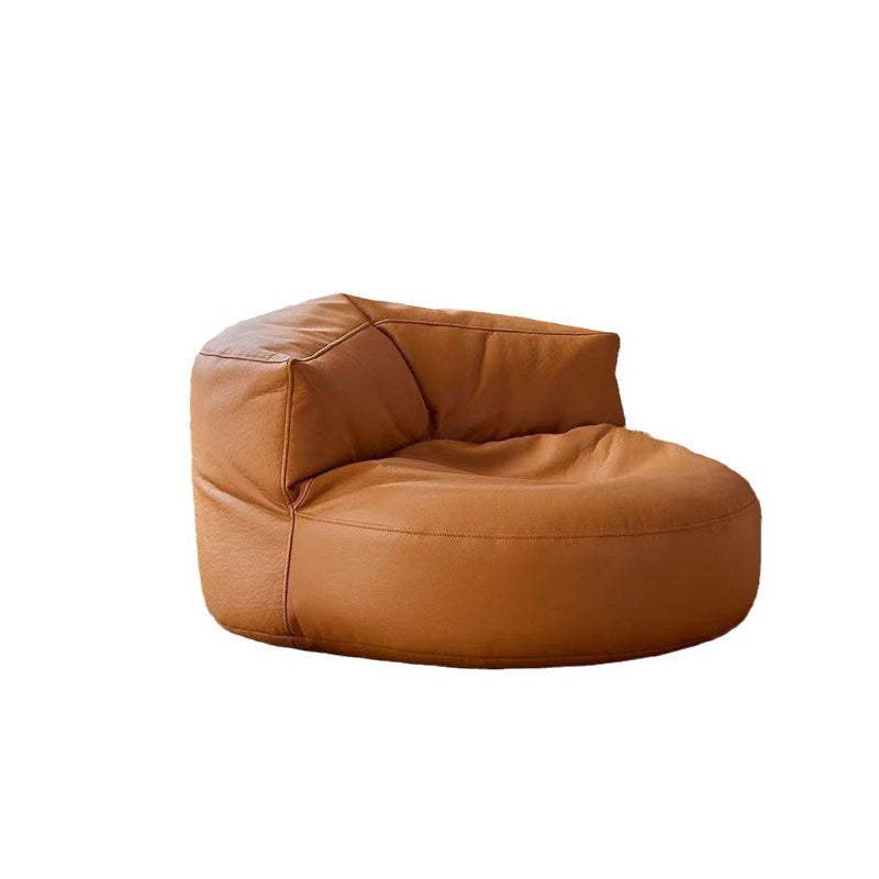Retro Leather Semicircular Bean Bag Sofa
