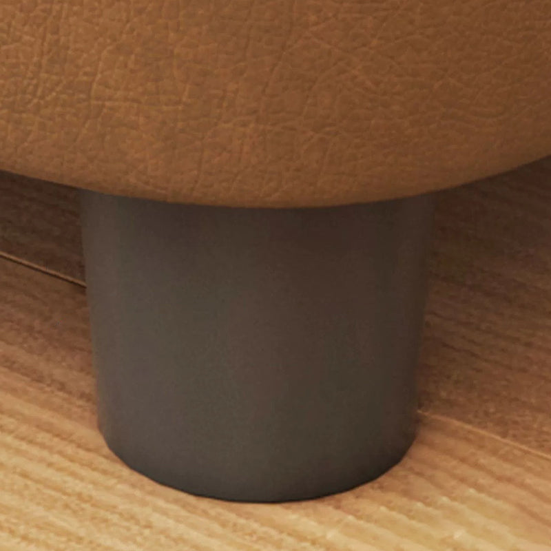 Scandinavian Oil-Waxed Leather Storage Footstool
