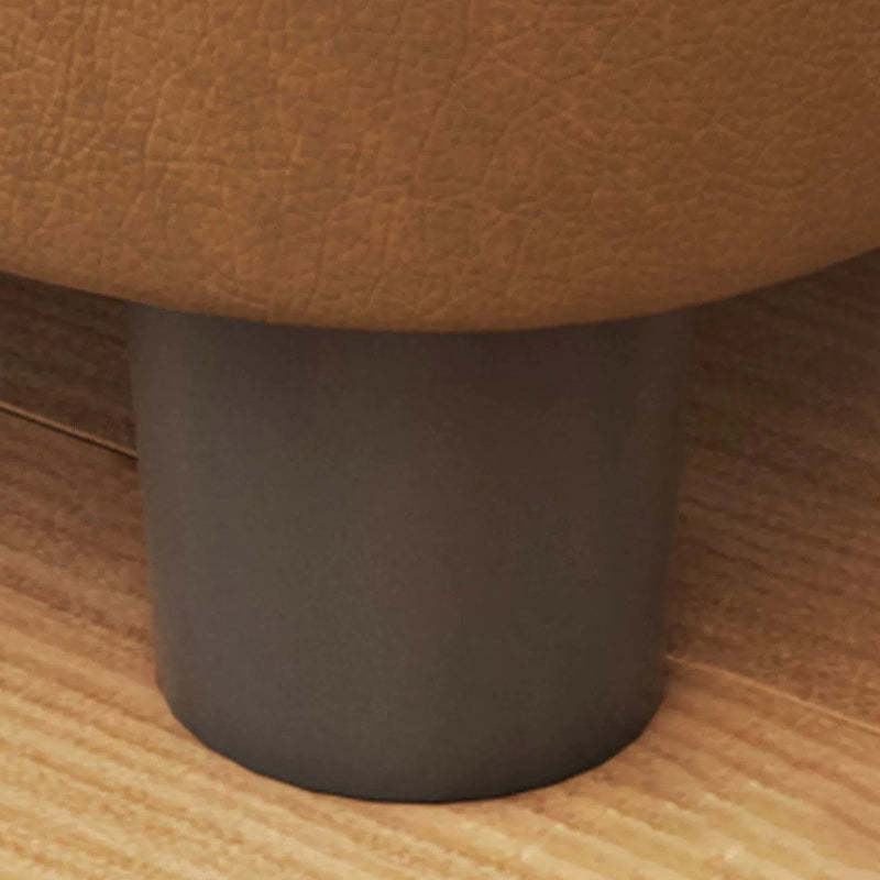 Scandinavian Oil-Waxed Leather Storage Footstool