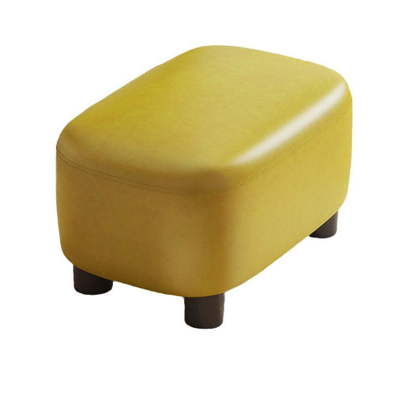 Scandinavian Oil-Waxed Leather Storage Footstool