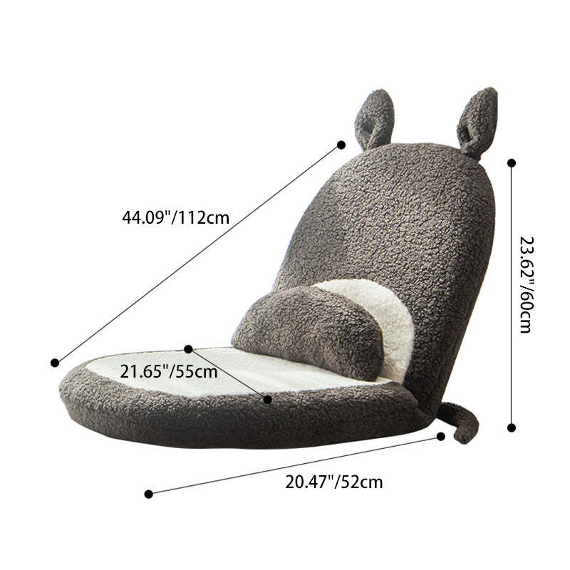 Kids Cartoon Cat-Ear Lambswool Latex Pegboard Tatami