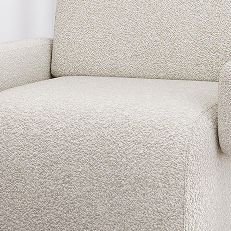 Nordic Lambswool Wood Accent Chair with Armrest