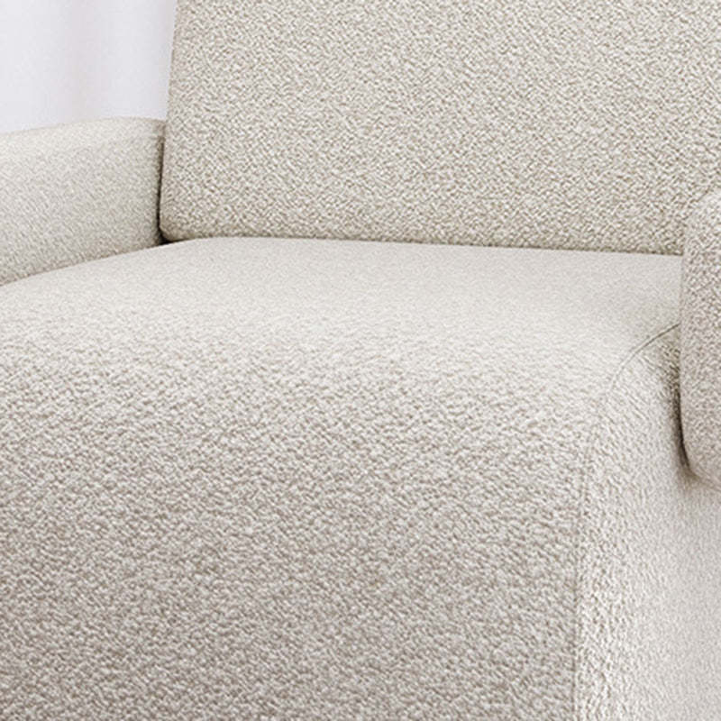 Nordic Lambswool Wood Accent Chair with Armrest