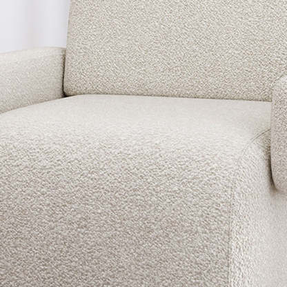 Nordic Lambswool Wood Accent Chair with Armrest