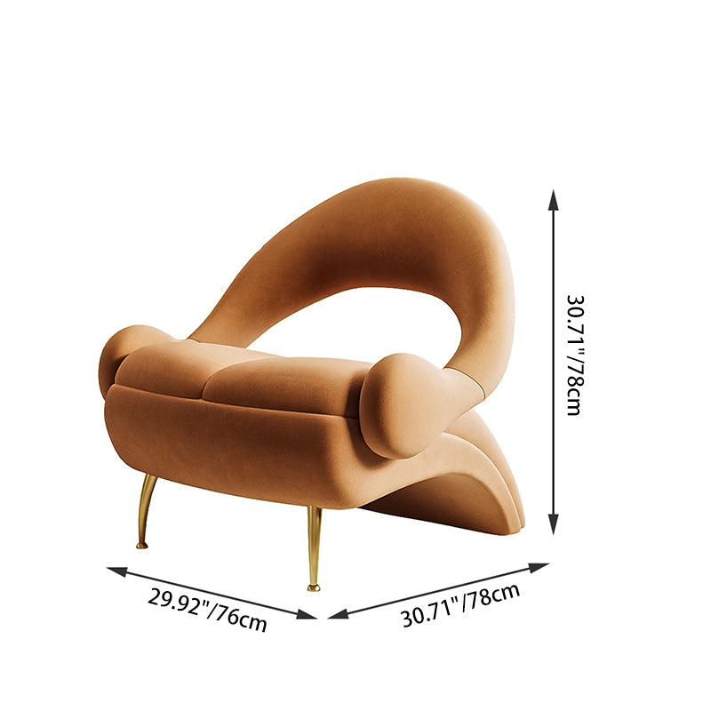 Art Deco Velvet Leisure Accent Chair