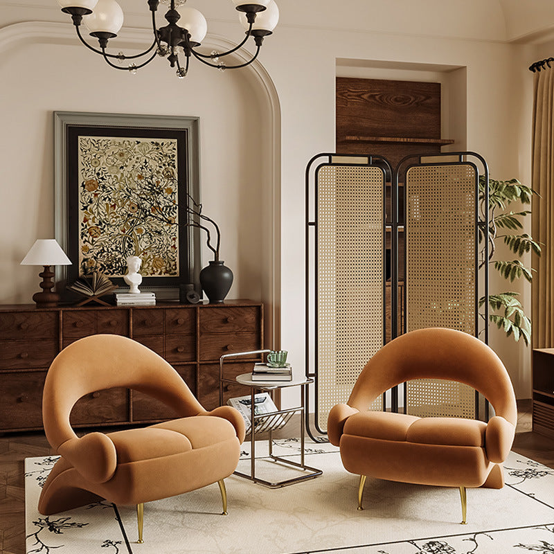 Art Deco Velvet Leisure Accent Chair