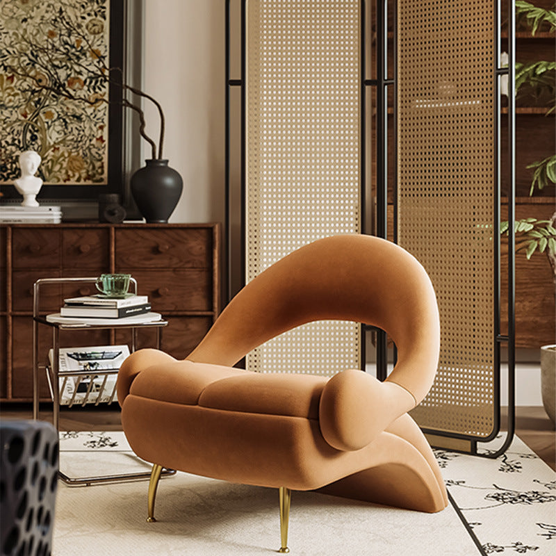 Art Deco Velvet Leisure Accent Chair
