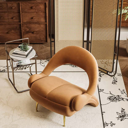 Art Deco Velvet Leisure Accent Chair