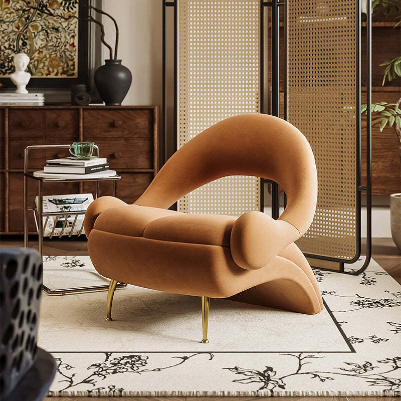 Art Deco Velvet Leisure Accent Chair