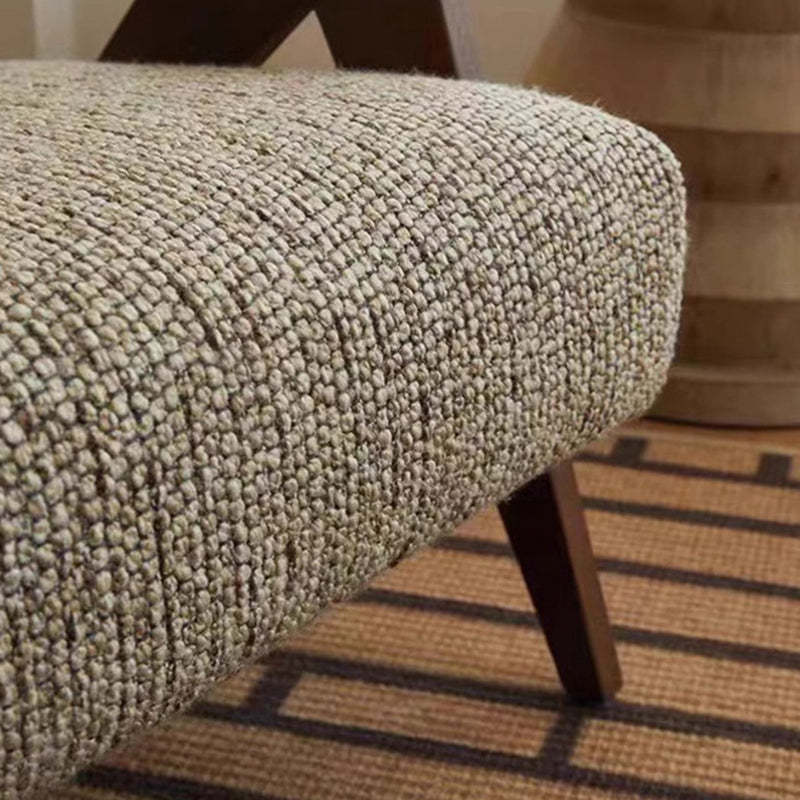 Retro Fabric Ash Wood Arrow Accent Chair
