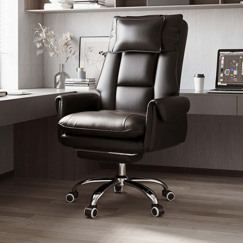 Lighom minimalist square desk gray office chairs — With Footrest / Steel
