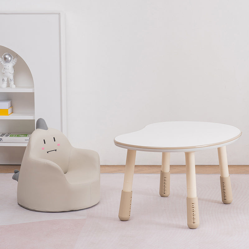 Kids Cartoon Animal Leather Rabbit Bear Dinosaur Low Stool — Pink Smile Rabbit