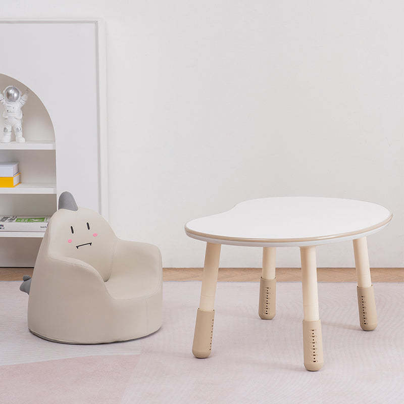 Kids Cartoon Animal Leather Rabbit Bear Dinosaur Low Stool — Pink Smile Rabbit