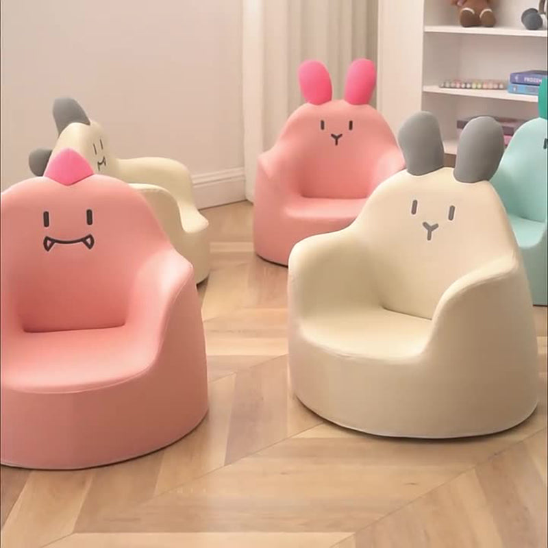 Kids Cartoon Animal Leather Rabbit Bear Dinosaur Low Stool