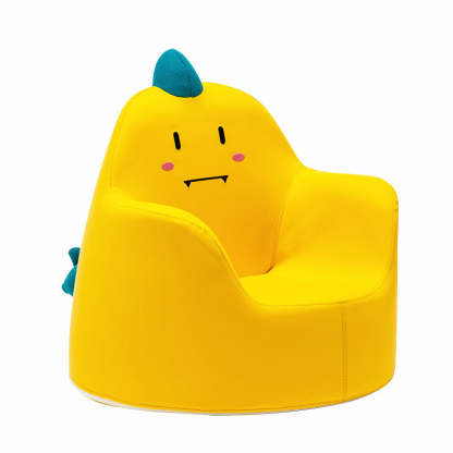 Kids Cartoon Animal Leather Rabbit Bear Dinosaur Low Stool — Pink Rabbit