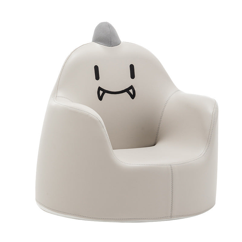 Kids Cartoon Animal Leather Rabbit Bear Dinosaur Low Stool — Pink Smile Rabbit