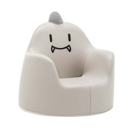 Kids Cartoon Animal Leather Rabbit Bear Dinosaur Low Stool — Pink Smile Rabbit