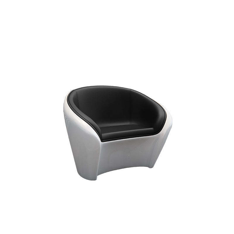 Scandinavian Leather Oval Chair Table Set