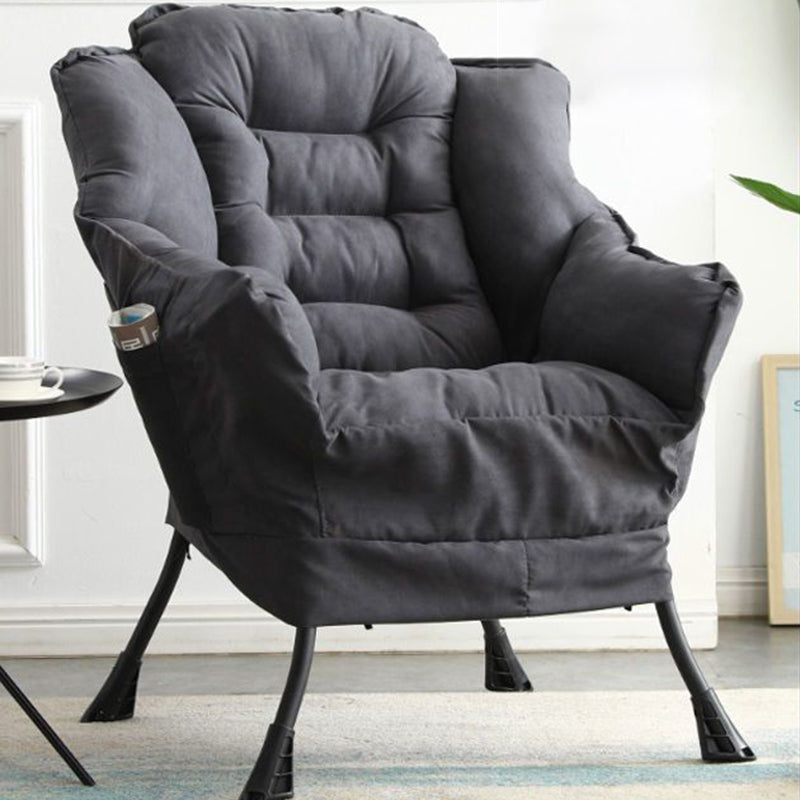 Scandinavian Deerskin Flannel Petal Accent Chair