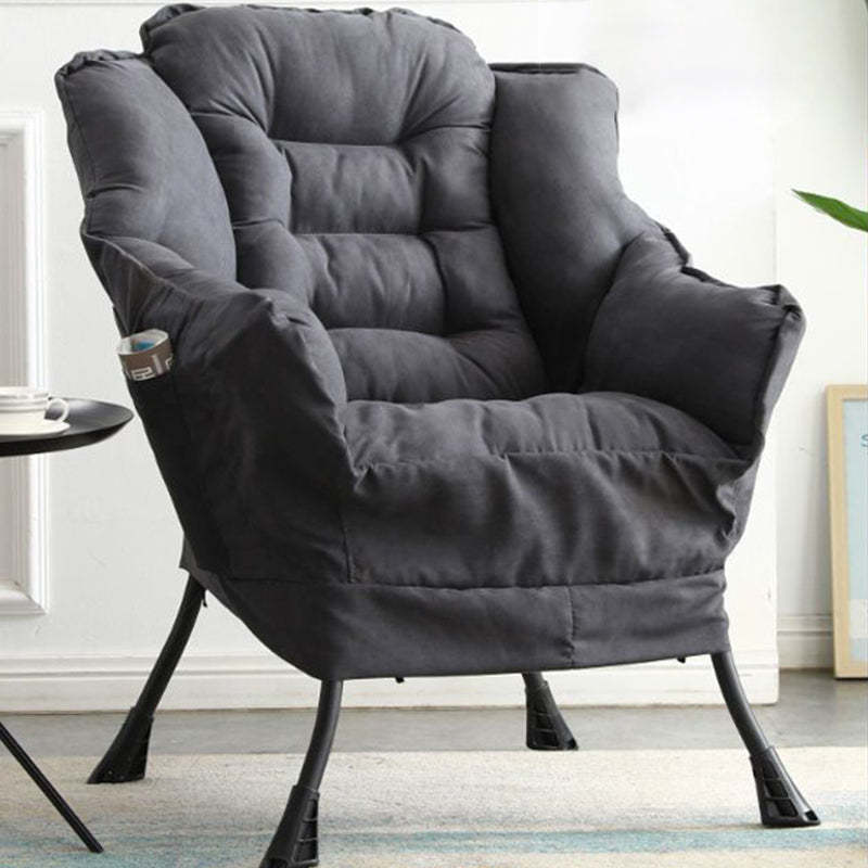 Scandinavian Deerskin Flannel Petal Accent Chair