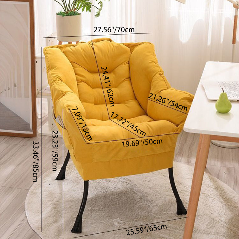 Scandinavian Deerskin Flannel Petal Accent Chair — Deerskin Flannel / White
