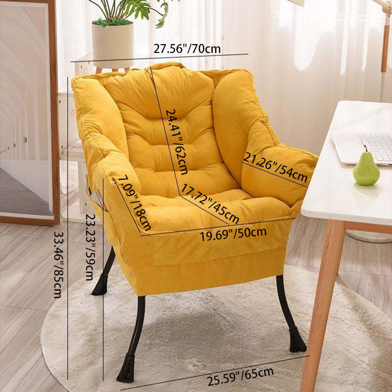 Scandinavian Deerskin Flannel Petal Accent Chair — Deerskin Flannel / White