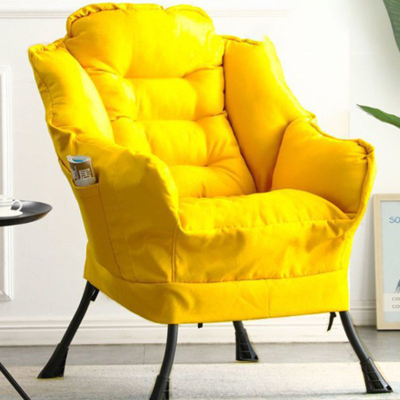Scandinavian Deerskin Flannel Petal Accent Chair — Deerskin Flannel / Dark Gray