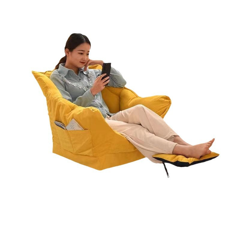 Scandinavian Deerskin Flannel Petal Accent Chair