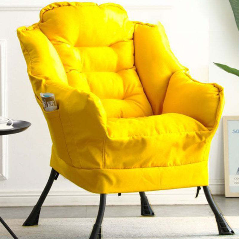 Scandinavian Deerskin Flannel Petal Accent Chair — Deerskin Flannel / Dark Gray