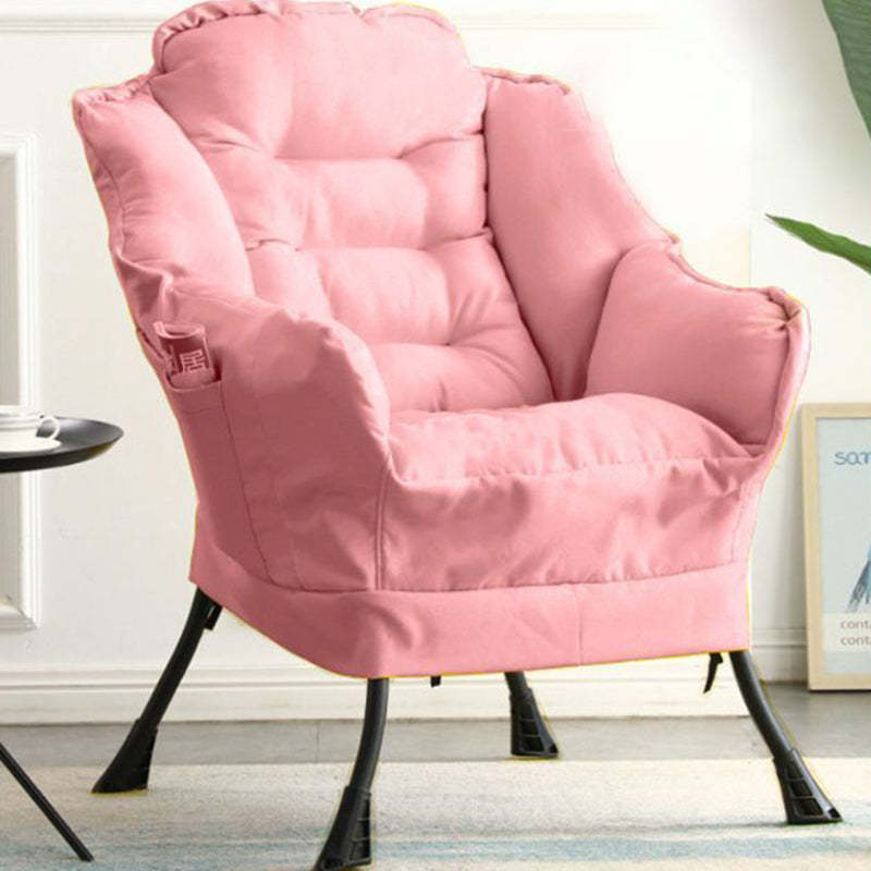 Scandinavian Deerskin Flannel Petal Accent Chair — Deerskin Flannel / Light Gray