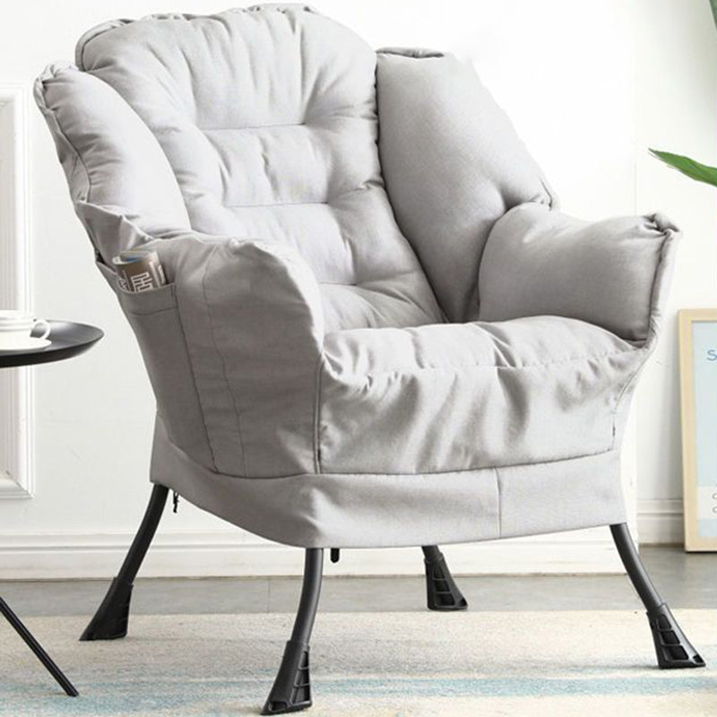 Scandinavian Deerskin Flannel Petal Accent Chair
