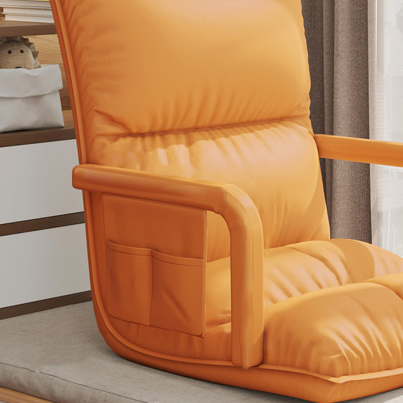 Modern Cotton Adjustable Back Chair — With Armrest / Blue