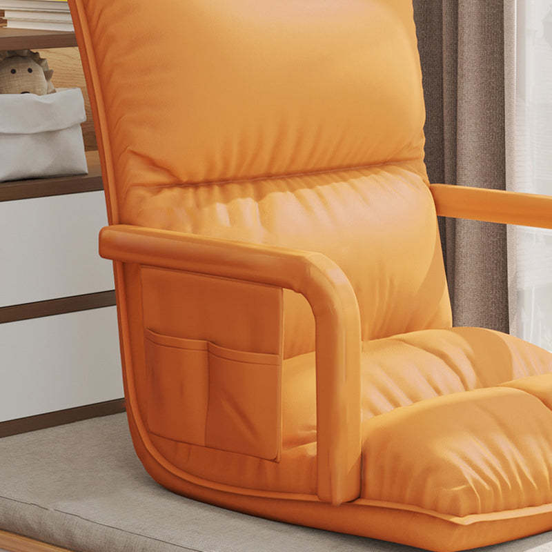 Modern Cotton Adjustable Back Chair — With Armrest / Blue