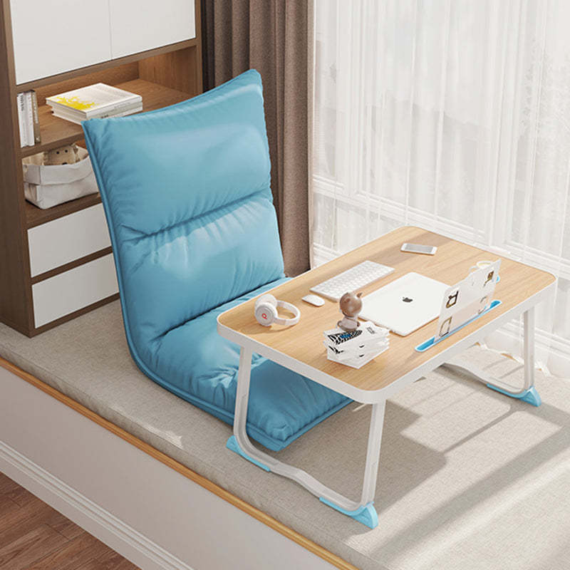 Modern Cotton Adjustable Back Chair — With Armrest / White