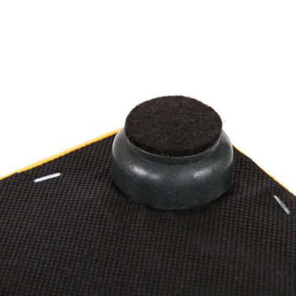 Modern Leather Wood Round Backless Footstool — Square / Gold