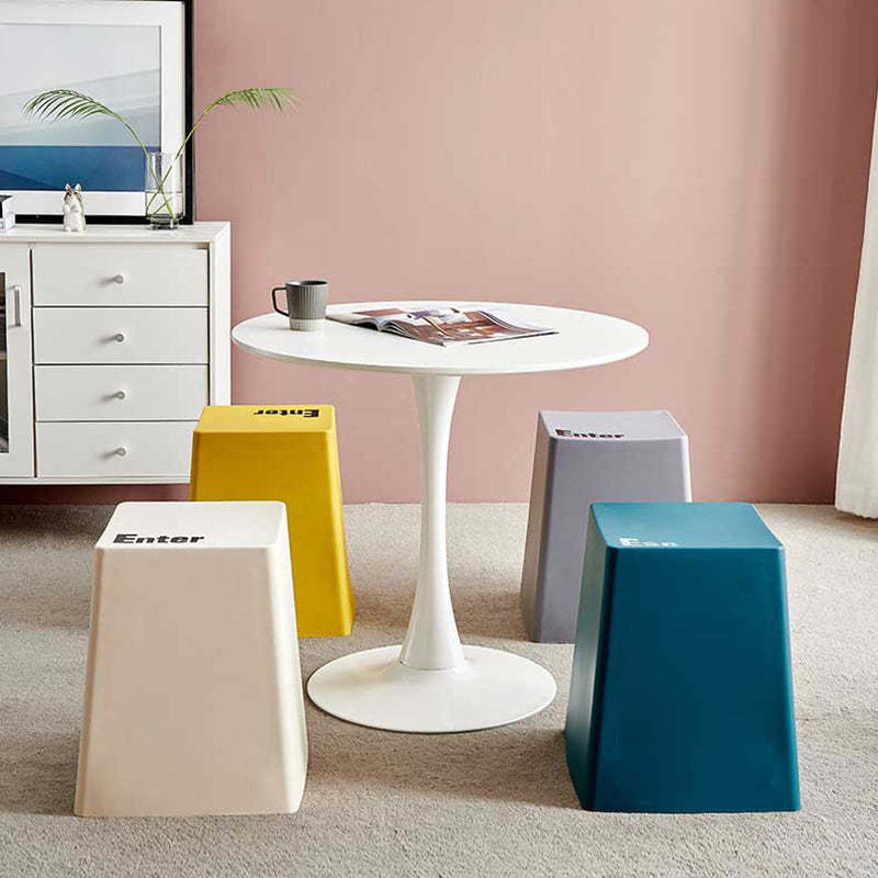 PP Keyboard Button Stackable Stool — Black