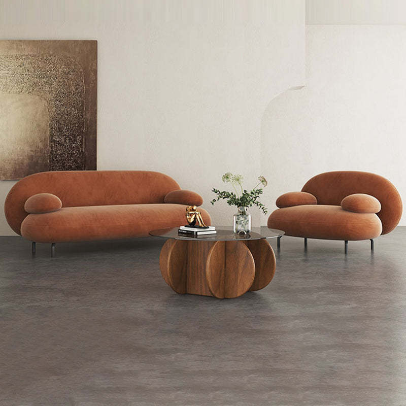 Wood nordic sofa oval sofas